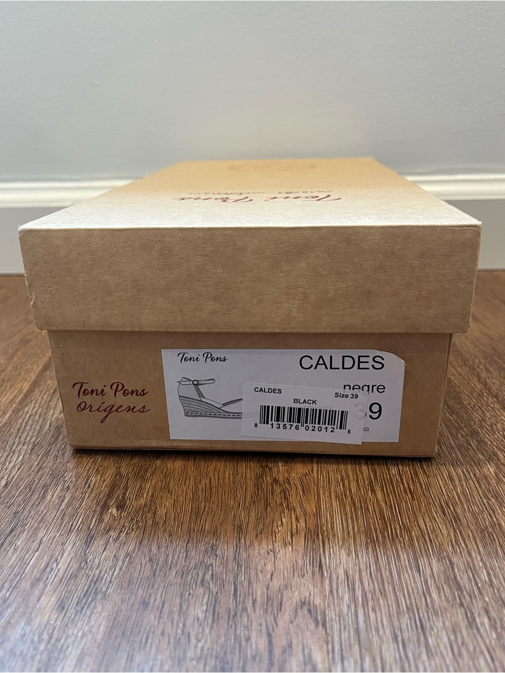 Toni Pons Caldes Black Linen Wedge Espadrille Sandals Size 8 US - Picture 5 of 5